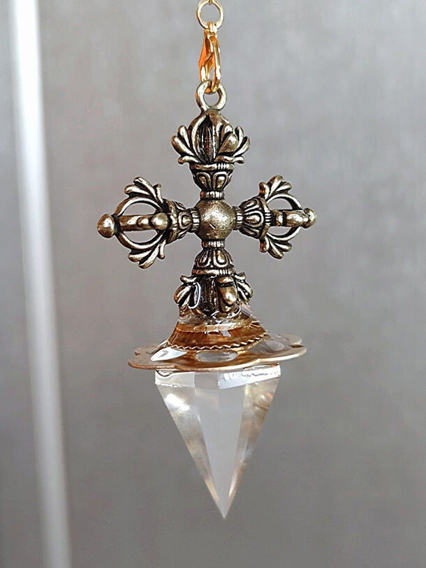 Vintage Sacred Cross Pendulum | A Talisman for Protection &amp; Inner Guidance
