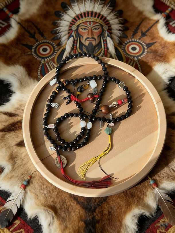 Shaman Lightning-Struck Mala (Dual-use): Heaven-Earth Energy & Spiritual Awakening