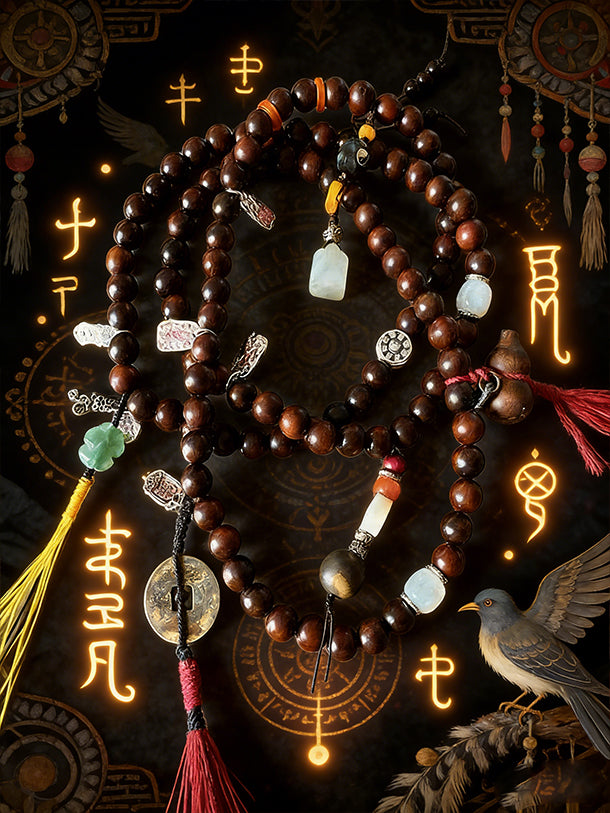 Shaman Lightning-Struck Mala (Dual-use): Heaven-Earth Energy & Spiritual Awakening