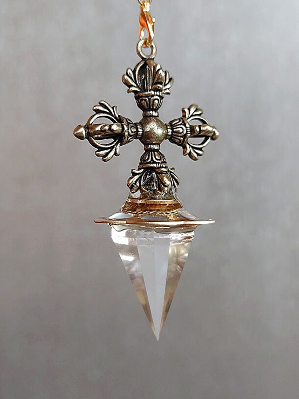 Vintage Sacred Cross Pendulum | A Talisman for Protection &amp; Inner Guidance